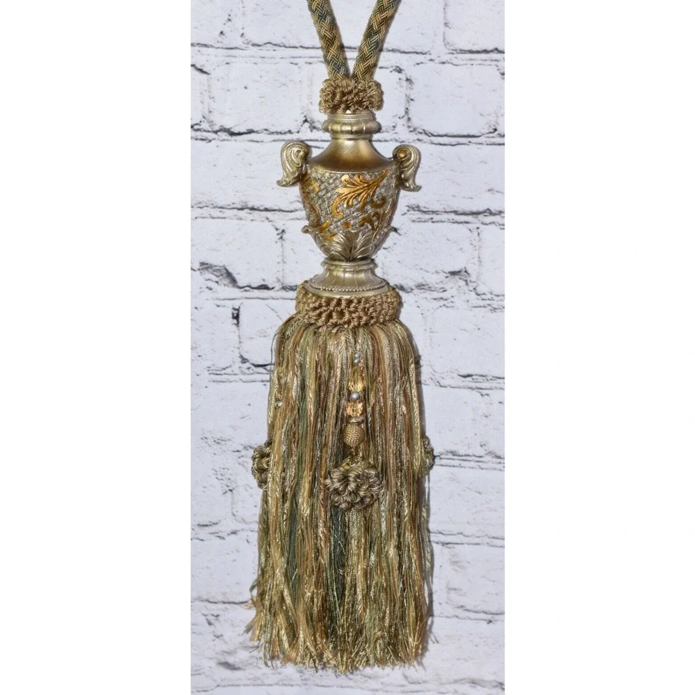 Large Set Luxurious High End Designer Embellished Heavy Curtain Tassel Tie-Backs